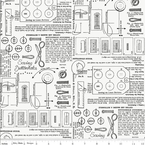Riley Blake Designs - Sew America - Sewing Notes - Off White #C17348-OFFWHITE