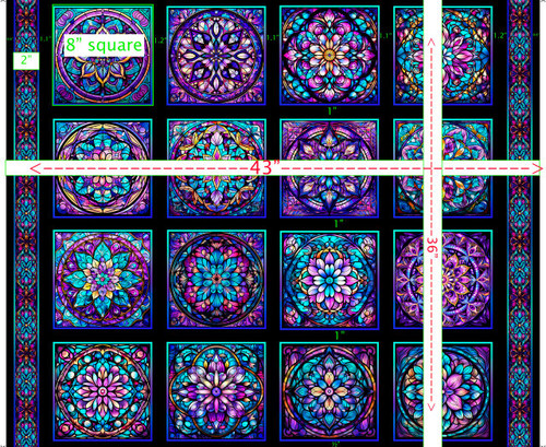 QT Fabrics - Royale - Stained Glass Patches #31825-J