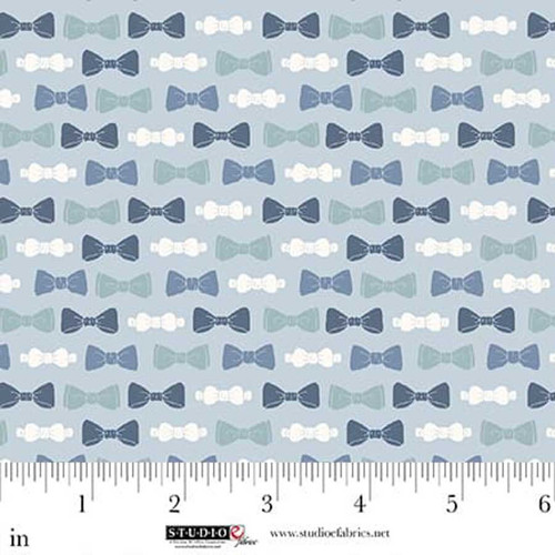 Studio E Fabric - Beautiful Bowquets - Bowties - Light Blue #8892S-11