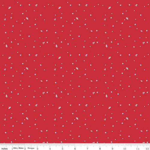 Riley Blake Designs - Firework Fields - Fireflies - Red #c17585-red