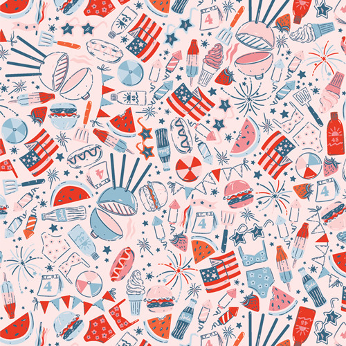 Art Gallery Fabrics - Bloomin Americana - Fourth of July #bam-47100