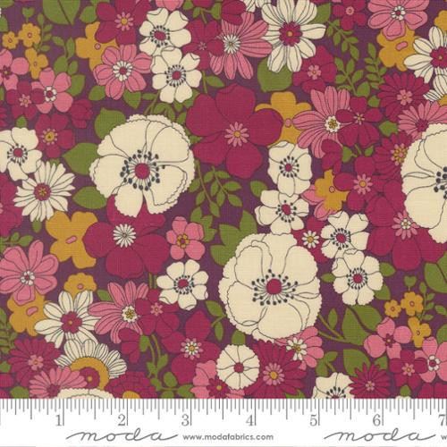 Moda Fabrics - Chelsea Garden - Flower Show - Plum #33850-17