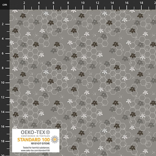 Stof Fabrics - The Sweetest Embrace - Floral - Grey #4514-554