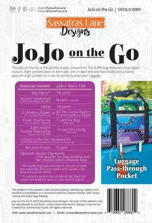JoJo on the Go Pattern Premier Stitching