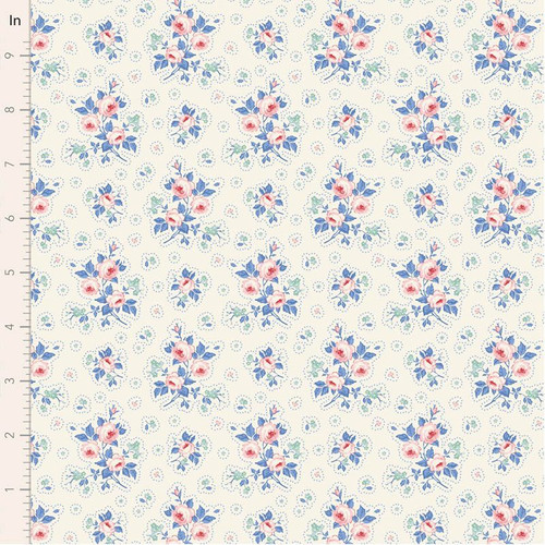 Tilda Fabrics - Something Blue - First Kiss - Cream #TIL100669