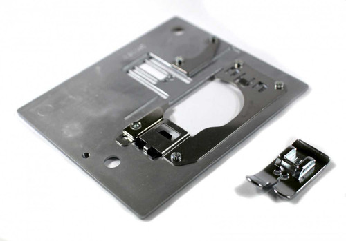 Janome Straight Stitch Needle Plate and Foot for 6500P and 6300 with 5 Piece Feed Dog System Janome Straight Stitch Needle Plate and Foot for 6500P and 6300 with 5 Piece Feed Dog System