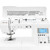 Baby Lock Presto 2 Quilting and Sewing Machine with Premier Package open w/ stitch chart