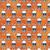 Benartex Fabric - Glowing Skulls Orange