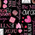 Benartex Fabric - Valentine Words Black
