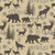  Benartex Fabric - Woodland Animals Sand 