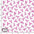 Michael Miller Fabric - Pink Ribbons on White