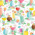 Benartex Fabric - Flamingal Pals - Tropical Drinks - White Benartex Fabric - Flamingal Pals - Tropical Drinks - White