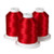 Brother 100% Polyester Color Fast, High Shine Embroidery Thread - 3 Pack/1100 yards - Jockey Red