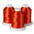 Brother 100% Polyester Color Fast, High Shine Embroidery Thread - 3 Pack/1100 yards - Orangeade