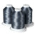 Brother 100% Polyester Color Fast, High Shine Embroidery Thread - 3 Pack/1100 yards - Carbon Grey
