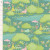 Tilda Sunday Brunch - Sunday Brunch Teal - Tilda Fabric TIL100585
