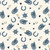 Cloud9 Fabrics - Petals & Pony Luck - Rodeo Romance Blue Organic Cotton #228243-x