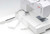 The back of the Janome MC1000 showing the embroidery are that is built into the machine being opened up.