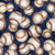 QT Fabrics - Baseballs - Navy Background #30346-n