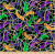 QT Fabrics - Mardi Gras - Feathers & Beads #28444-j