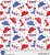 P&B Textiles - Patriotic Minis - Boots And Hats Allover #pmin6060-w