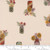 Moda Fabrics - Windfall - Novelty Flower Jars - Eggshell #45654-11