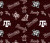 Sykel Fabrics - Texas A&M - 1401 All Over Print - Jersey Knit #tam-1401