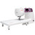 Janome 4120QDC-G Computerized Quilting and Sewing Machine with Bonus Quilt Kit with extension table angled view