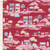 Tilda Fabrics - Village Life - Village - Burgundy #til110186