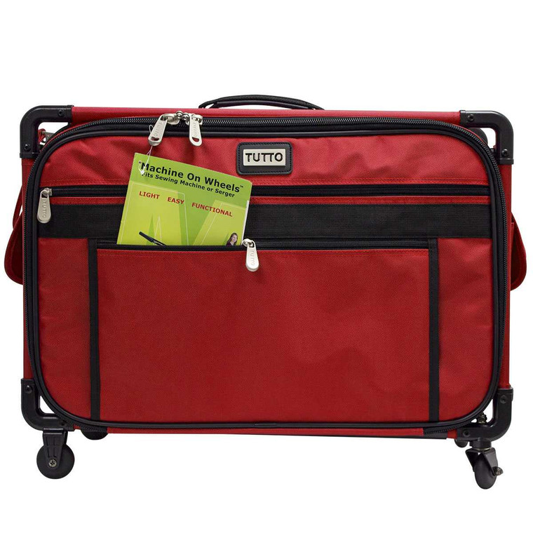 Tutto 22" Large Sewing Machine Bag on Wheels (Cherry Red)