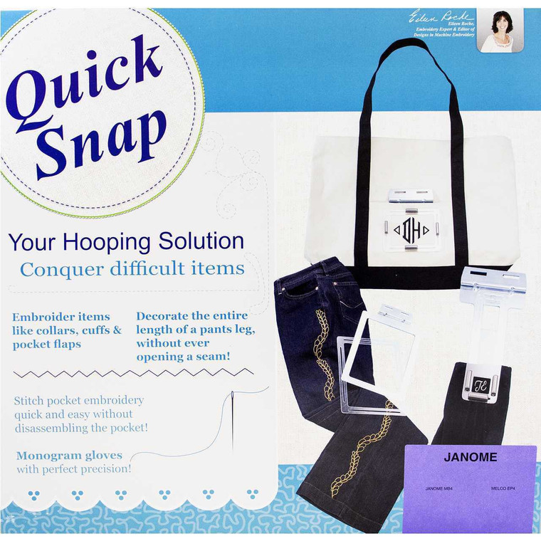 Quick Snap Hoop Set fits Janome, Elna and Melco Multi Needle Machines