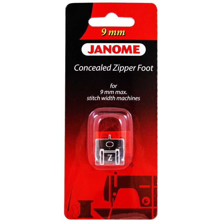 Janome Concealed Zipper Foot For 9mm Machines