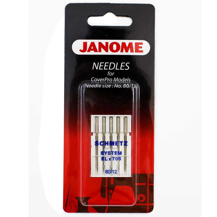 Schmetz ELx705 Size 12 Needles 5pk for Janome Cover Pro