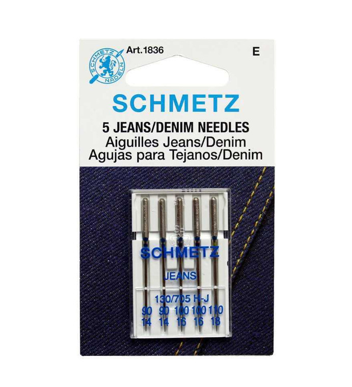 Schmetz 1836 Denim Needles 5 Pack Assorted Sizes