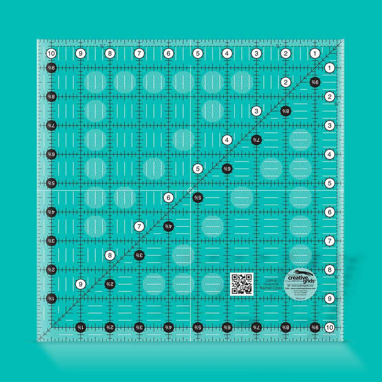 Creative Grids Quilt Ruler 10-1/2in Square