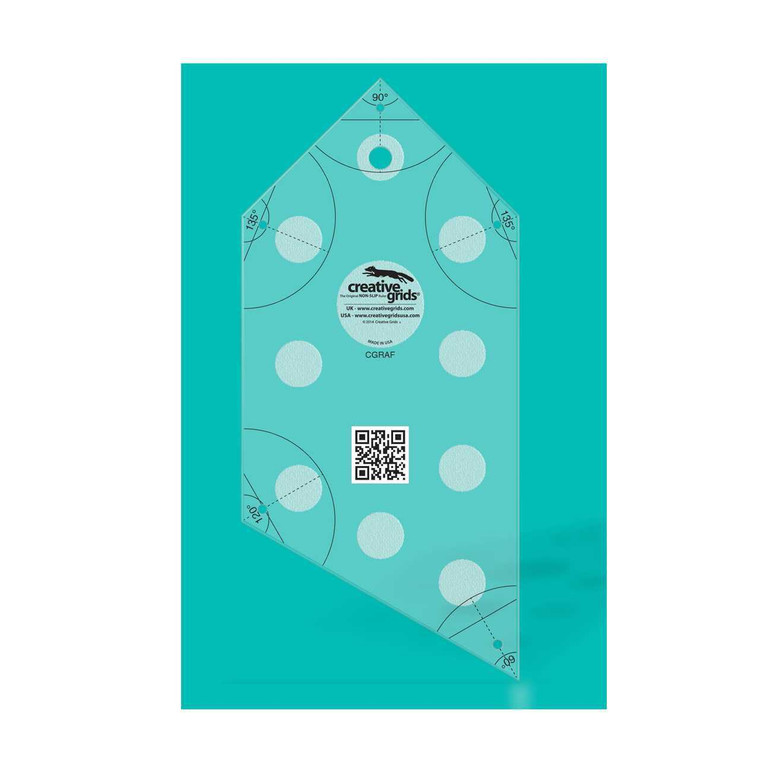 Creative Grids Angle Finder Quilt Ruler and Binding Tool