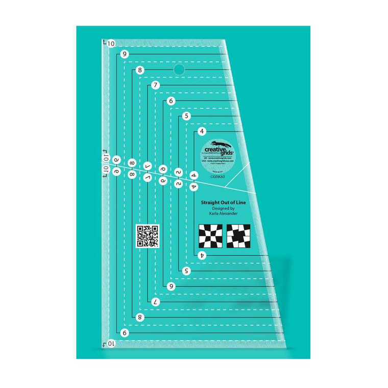 Creative Grids Straight Out of Line 6in x 10in Quilt Ruler