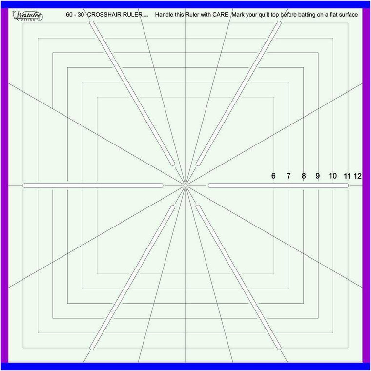 Sew Steady Westalee Design 8.5 Crosshair square 6-point Ruler