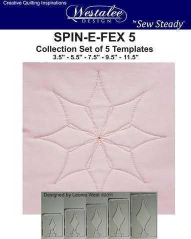 Sew Steady Westalee Spin-E-Fex Quilting Template Set 5