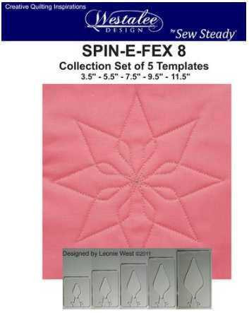 Sew Steady Westalee Spin-E-Fex Quilting Template Set 8