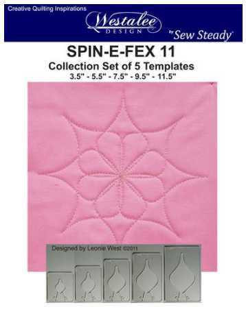 Sew Steady Westalee Spin-E-Fex Quilting Template Set 11
