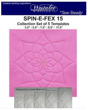 Sew Steady Westalee Spin-E-Fex Quilting Template Set 15
