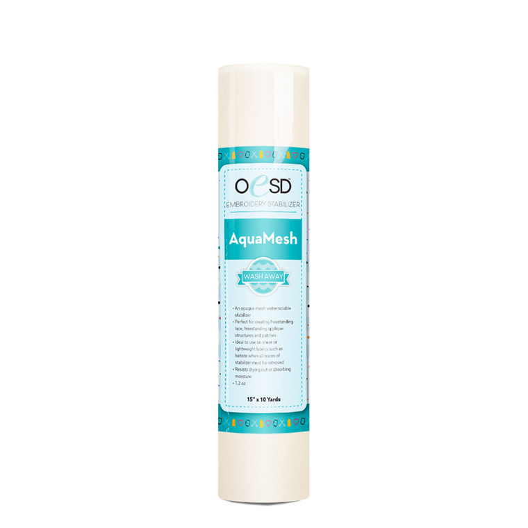 OESD Aquamesh Wash Away Stabilizer - 15" x 10yd - White