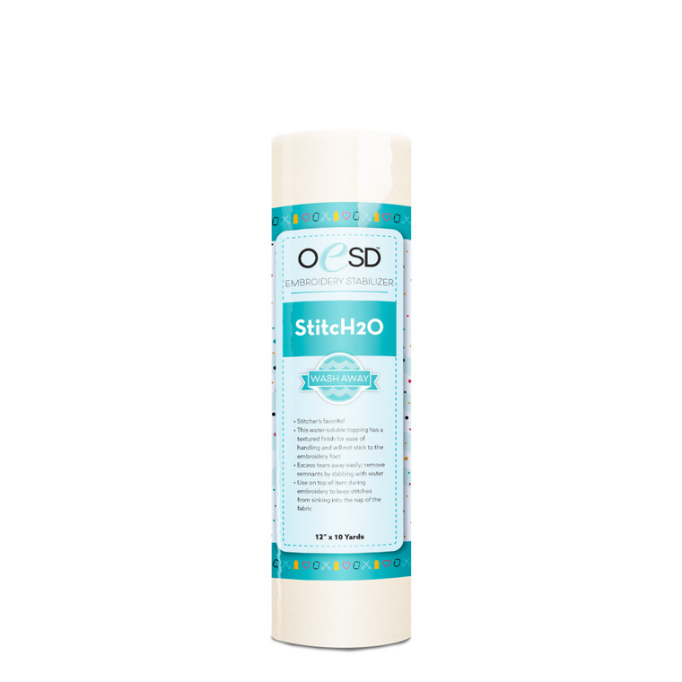 OESD StitcH20 Wash Away Stabilizer - 12" x 10yd - White