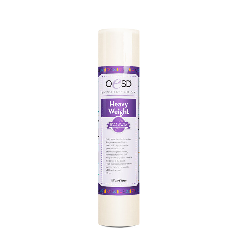 OESD Heavy Weight TearAway Stabilizer - 15" x 10yd - White