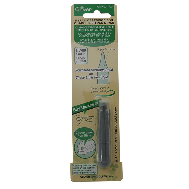 Clover Chaco Liner Pen Refill - Silver