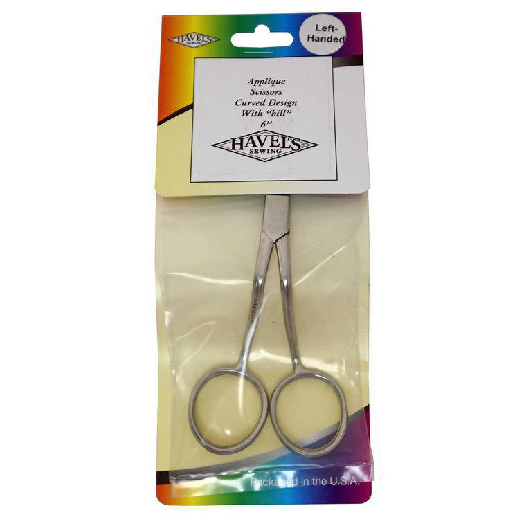 Havel's Double Pointed Left Handed Duckbill Applique Scissors 6in