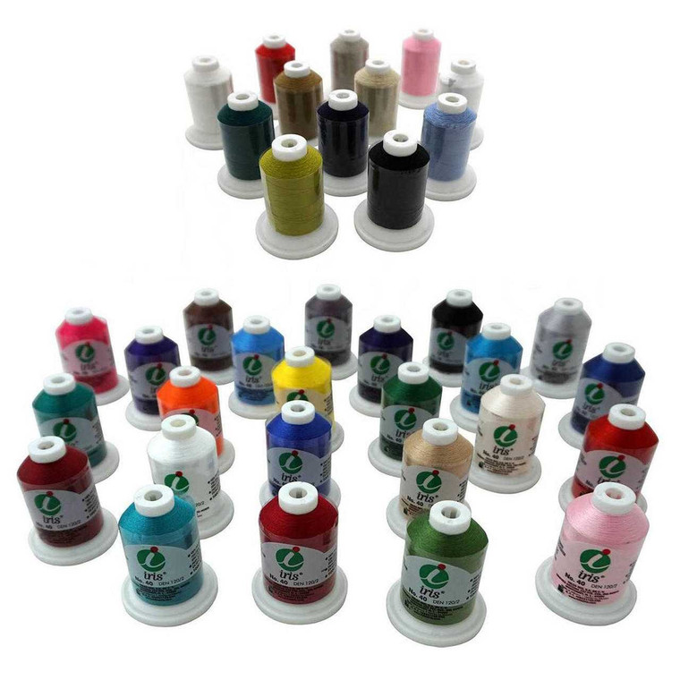 Janome Thread Set 12 Cotton Mini King and 24 Poly Mini King