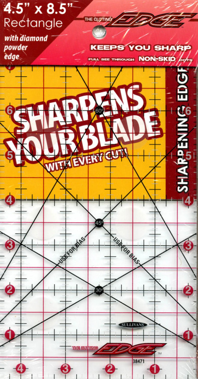 Sullivans Cutting Edge Clear Sharpening Edge Ruler 4-1/2in x 8-1/2in