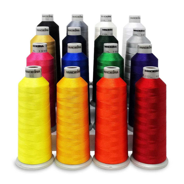 Madeira #40 Weight Polyneon Thread Kit - 16 Pack, 5500yd